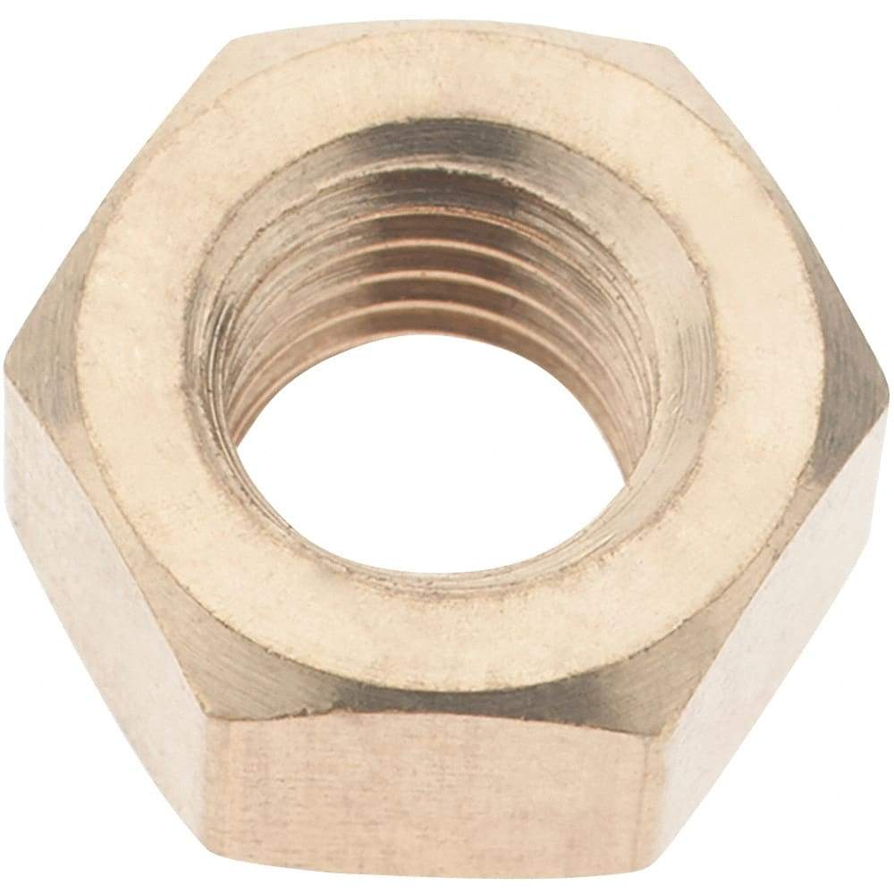 Value Collection - 5/16-24 UNF Brass Right Hand Hex Nut - 1/2" Across Flats, 17/64" High - A1 Tooling