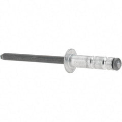 RivetKing - Dome Head Aluminum Open End Blind Rivet - Steel Mandrel, 0.252" to 0.504" Grip, 0.731" Length Under Head, 3/16" Body Diam - A1 Tooling