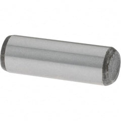 Value Collection - 1/4" Diam x 3/4" Pin Length Grade 8 Alloy Steel Standard Dowel Pin - C 50-58 Hardness, 12,800 Lb Breaking Strength, 1 Beveled & 1 Rounded End - A1 Tooling