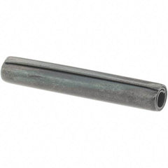 Value Collection - 5/32" Diam x 1" Long Coiled Spring Pin - Grade 1070-1090 Alloy Steel, Black Oxide Finish - A1 Tooling