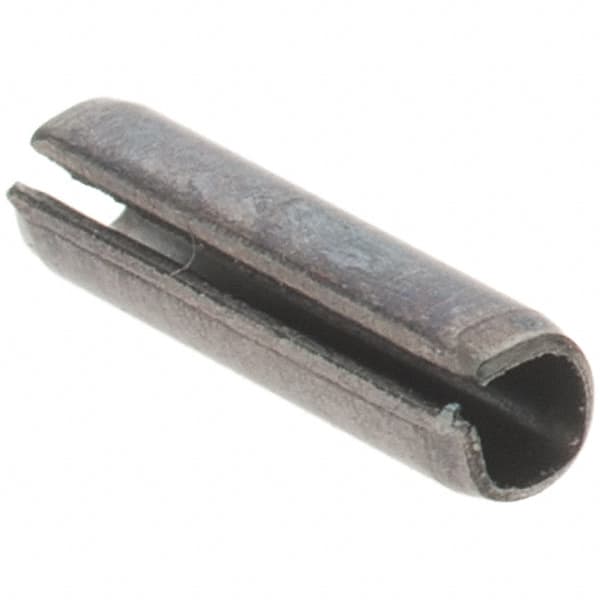 Value Collection - 1/16" Diam x 1/4" Long Slotted Spring Pin - Grade 1070-1090 Alloy Steel, Black Oxide Finish - A1 Tooling