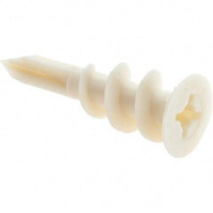 Value Collection - 3/8 to 5/8" Thick, Self Drilling Drywall & Hollow Wall Anchor - Nylon, Use with Wallboard - A1 Tooling