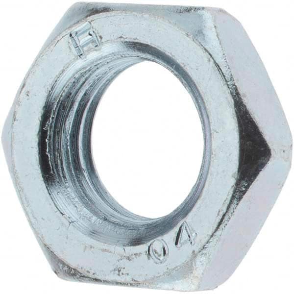 Value Collection - M12x1.50 Metric Fine Steel Right Hand Hex Jam Nut - 19mm Across Flats, 6mm High, Zinc-Plated Finish - A1 Tooling