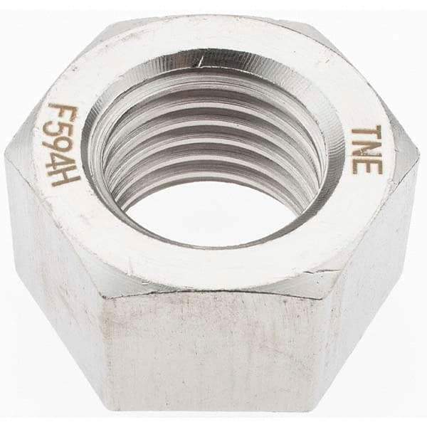 Value Collection - 1-1/4 - 7 UNC Stainless Steel Right Hand Hex Nut - 1-7/8" Across Flats, 1-1/16" High, Uncoated - A1 Tooling