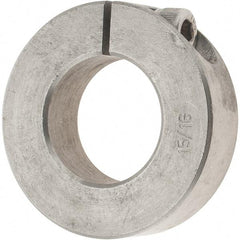 Value Collection - 15/16" Bore, Stainless Steel, One Piece One Piece Split Shaft Collar - 1-3/4" Outside Diam, 1/2" Wide - A1 Tooling