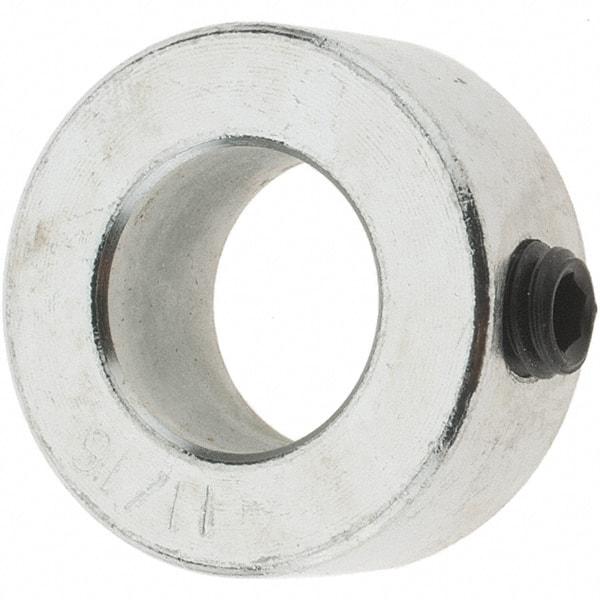 Value Collection - 11/16" Bore, Steel, Set Screw Shaft Collar - 1-1/4" Outside Diam, 9/16" Wide - A1 Tooling