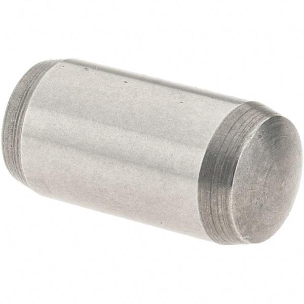 Value Collection - 6mm Diam x 12mm Pin Length Alloy Steel Dowel Pin - 1 Rounded & 1 Threaded End - A1 Tooling