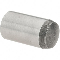 Value Collection - 8mm Diam x 16mm Pin Length Grade 8 Alloy Steel Precision Dowel Pin - Bright Finish, 1 Rounded End - A1 Tooling