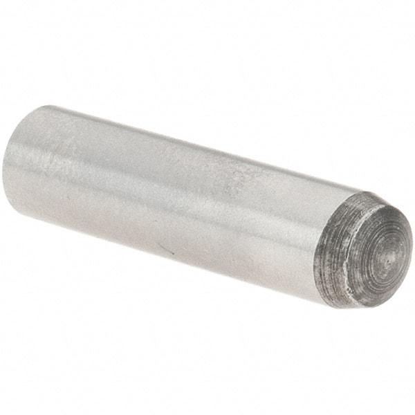 Value Collection - 6mm Diam x 24mm Pin Length Grade 8 Alloy Steel Precision Dowel Pin - Bright Finish, 1 Rounded End - A1 Tooling