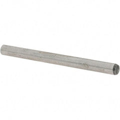 Value Collection - 4mm Diam x 50mm Pin Length Grade 8 Steel Precision Dowel Pin - Bright Finish, 1 Rounded End - A1 Tooling