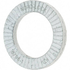 Value Collection - 0.7677" OD, Zinc Flake, Wedge Lock Washer - Grade 2, 0.5039 to 0.5197" ID - A1 Tooling