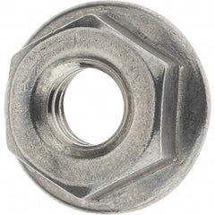 Value Collection - 1/4-20, 19/32" Flange Diam, Serrated Flange Nut - Grade 18-8 Stainless Steel, 0.236" Flange Height - A1 Tooling