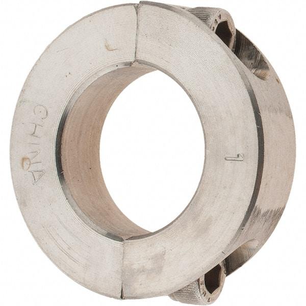 Value Collection - 1" Bore, Stainless Steel, Two Piece Shaft Collar - 1-3/4" Outside Diam, 1/2" Wide - A1 Tooling