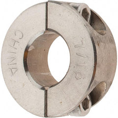 Value Collection - 7/16" Bore, Stainless Steel, Two Piece Shaft Collar - 15/16" Outside Diam, 3/8" Wide - A1 Tooling