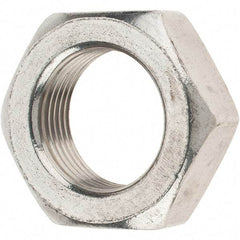 Value Collection - 1-14 UNC Stainless Steel Right Hand Hex Jam Nut - 1-1/2" Across Flats, 35/64" High - A1 Tooling