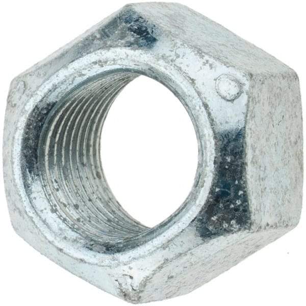 Value Collection - 1/2-20 UNF Grade B Hex Lock Nut with Distorted Thread - 3/4" Width Across Flats, Zinc and Wax Plated Finish - A1 Tooling