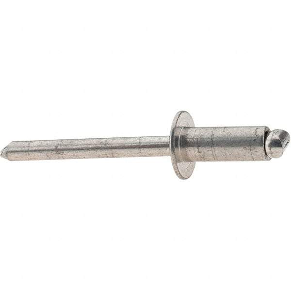 Value Collection - Size 86 Dome Head Stainless Steel Open End Blind Rivet - Stainless Steel Mandrel, 0.251" to 3/8" Grip, 1/2" Head Diam, 0.257" to 0.261" Hole Diam, 6250" Length Under Head, 1/4" Body Diam - A1 Tooling