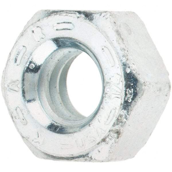 Value Collection - 1/4-20 UNC Steel Right Hand Hex Nut - 7/16" Across Flats, 7/32" High, Zinc Yellow Dichromate Finish - A1 Tooling