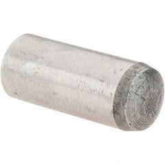 Value Collection - 8mm Diam x 20mm Pin Length Grade 8 Alloy Steel Precision Dowel Pin - Bright Finish, 1 Rounded End - A1 Tooling