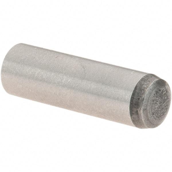 Value Collection - 6mm Diam x 20mm Pin Length Grade 8 Alloy Steel Precision Dowel Pin - Bright Finish, 1 Rounded End - A1 Tooling