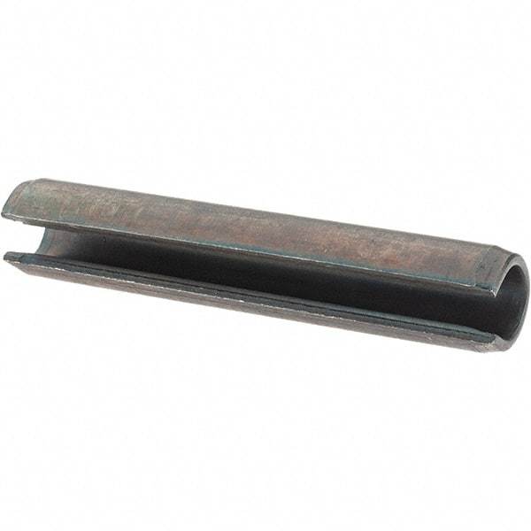 Value Collection - 8mm Diam x 45mm Long Slotted Spring Pin - Steel, Plain Finish - A1 Tooling