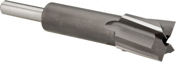 Made in USA - 11/16" Diam, 1/4" Shank, Diam, 4 Flutes, Straight Shank, Interchangeable Pilot Counterbore - A1 Tooling