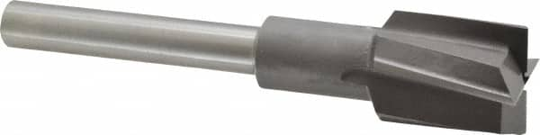 Made in USA - 1-1/8" Diam, 1/2" Shank, Diam, 4 Flutes, Straight Shank, Interchangeable Pilot Counterbore - A1 Tooling