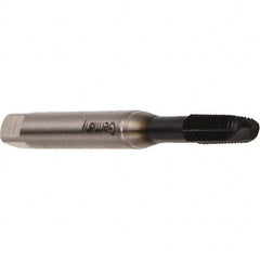 Emuge - M4x0.70 Metric Coarse, 2 Flute, GLT-8 Finish, Cobalt Spiral Point Tap - Modified Bottoming Chamfer, Right Hand Thread, 63mm OAL, 13mm Thread Length, 4.5mm Shank Diam, 6H Class of Fit, Series Rekord B - Exact Industrial Supply