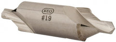 Keo - #19 Bell Cut 60° Incl Angle High Speed Steel Combo Drill & Countersink - A1 Tooling