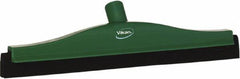 Vikan - 16" Foam Rubber Blade Bench Squeegee - Double Edge, Green, Plastic Holder - A1 Tooling