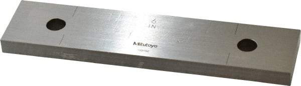 Mitutoyo - 6" Rectangular Steel Gage Block - Accuracy Grade 0, Includes Certificate of Inspection - A1 Tooling