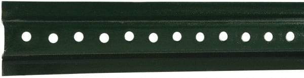 NMC - 8' High, Traffic Sign Post - Steel, 3/8" Hole Diam, Green - A1 Tooling