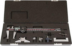 Mahr - 0 to 8" Outside Diameter Digital Caliper Set - 0.0005" Graduation, Hardened Stainless Steel - A1 Tooling