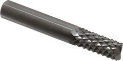 Accupro - 3/8" Diam, 1" LOC, Plain End, Solid Carbide Diamond Pattern Router Bit - Right Hand Cut, 2-1/2" OAL, 3/8" Shank Diam, Use on Fiberglass - A1 Tooling