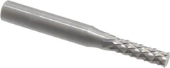 Accupro - 3/16" Diam, 5/8" LOC, Plain End, Solid Carbide Diamond Pattern Router Bit - Right Hand Cut, 2" OAL, 1/4" Shank Diam, Use on Fiberglass - A1 Tooling