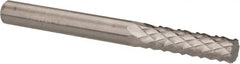 Accupro - 1/4" Diam, 3/4" LOC, Plain End, Solid Carbide Diamond Pattern Router Bit - Right Hand Cut, 2-1/2" OAL, 1/4" Shank Diam, Use on Fiberglass - A1 Tooling