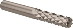 Accupro - 1/4" Diam, 3/4" LOC, Burr End, Solid Carbide Diamond Pattern Router Bit - Right Hand Cut, 2" OAL, 1/4" Shank Diam, Use on Fiberglass - A1 Tooling