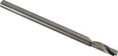 Accupro - 6mm Cutting Diam x 20mm Length of Cut, 1 Flute, Upcut Spiral Router Bit - Uncoated, Right Hand Cut, Solid Carbide, 64mm OAL x 6mm Shank Diam, Single Edge, 22° Helix Angle - A1 Tooling