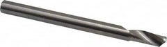 Accupro - 10mm Cutting Diam x 30mm Length of Cut, 1 Flute, Upcut Spiral Router Bit - Uncoated, Right Hand Cut, Solid Carbide, 76mm OAL x 10mm Shank Diam, Single Edge, 22° Helix Angle - A1 Tooling