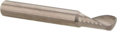 Accupro - 3/16" Cutting Diam x 3/8" Length of Cut, 1 Flute, Upcut Spiral Router Bit - Uncoated, Right Hand Cut, Solid Carbide, 1-1/2" OAL x 3/16" Shank Diam, Single Edge, 22° Helix Angle - A1 Tooling