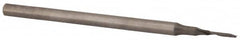 Accupro - 1mm Cutting Diam x 5mm Length of Cut, 1 Flute, Upcut Spiral Router Bit - Uncoated, Right Hand Cut, Solid Carbide, 57mm OAL x 3mm Shank Diam, Single Edge, 21° Helix Angle - A1 Tooling