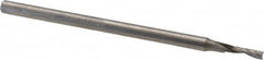 Accupro - 2mm Cutting Diam x 6mm Length of Cut, 1 Flute, Upcut Spiral Router Bit - Uncoated, Right Hand Cut, Solid Carbide, 57mm OAL x 3mm Shank Diam, Single Edge, 21° Helix Angle - A1 Tooling