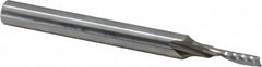 Accupro - 3mm Cutting Diam x 12mm Length of Cut, 1 Flute, Upcut Spiral Router Bit - Uncoated, Right Hand Cut, Solid Carbide, 64mm OAL x 6mm Shank Diam, Single Edge, 21° Helix Angle - A1 Tooling