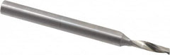 Accupro - 5mm Cutting Diam x 20mm Length of Cut, 1 Flute, Upcut Spiral Router Bit - Uncoated, Right Hand Cut, Solid Carbide, 95mm OAL x 8mm Shank Diam, Single Edge, 21° Helix Angle - A1 Tooling