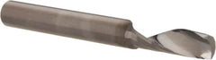 Accupro - 1/4" Cutting Diam x 3/4" Length of Cut, 1 Flute, Upcut Spiral Router Bit - Uncoated, Right Hand Cut, Solid Carbide, 2-1/2" OAL x 1/4" Shank Diam, Single Edge, 21° Helix Angle - A1 Tooling