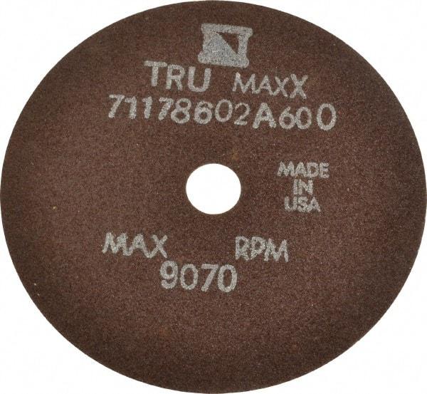 Tru-Maxx - 4" 60 Grit Aluminum Oxide Cutoff Wheel - 1/32" Thick, 1/2" Arbor, 9,070 Max RPM, Use with Stationary Tools - A1 Tooling