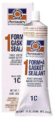 Permatex - 11 oz Tube Brown Rosin Gasket Sealant - -65 to 400°F Operating Temp, 24 hr Full Cure Time - A1 Tooling