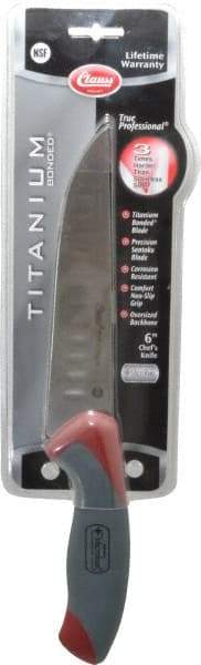 Clauss - 6" Long Blade, Stainless Steel, Fine Edge, Chef's Knife - 11-3/4" OAL, Comfort Grip Handle - A1 Tooling