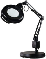 Electrix - 30 Inch, Spring Suspension, Desk Mounted, Fluorescent, Black, Magnifying Task Light - 22 Watt, 1.75x Magnification, 5 Inch Wide - A1 Tooling