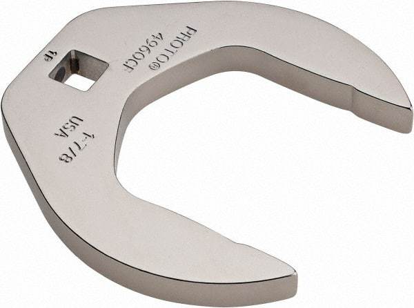 Proto - 1-7/8" 3/8" Drive Chrome Open End Crowfoot Wrench - 3.2" Head Diam x 0.38" Head Thickness - A1 Tooling